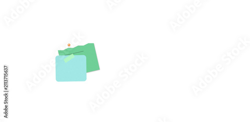 Two green overlapping folders with one pinned icon