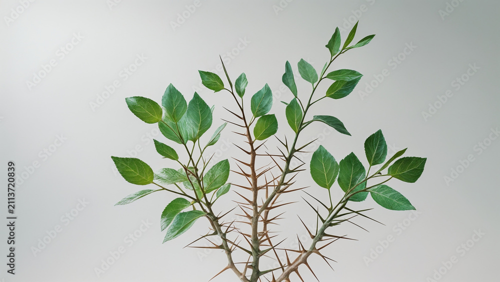 Fototapeta premium medicinal herb plant isolated on white background