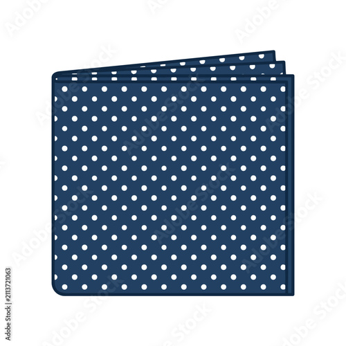 Navy Blue Pocket Square with White Polka Dots