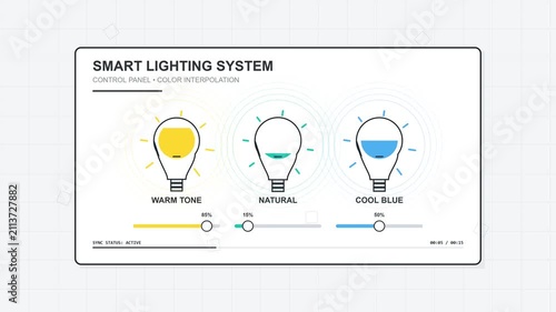 Abstract Smart Lighting Color Palette Motion Background