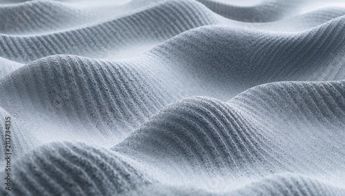 Waves of White Material Create a Textured Landscape Resembling Rolling Hills ...