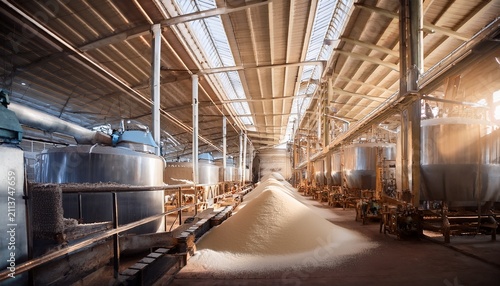 inside view of the sugar factory sugar making process milling process