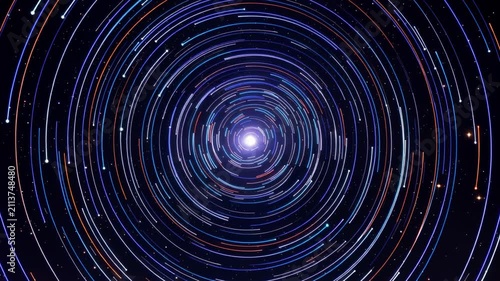 Hypnotic spiral galaxy formation animation timelapse