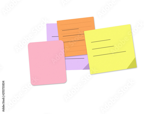 Colorful sticky notes with mathematical symbols and doodles