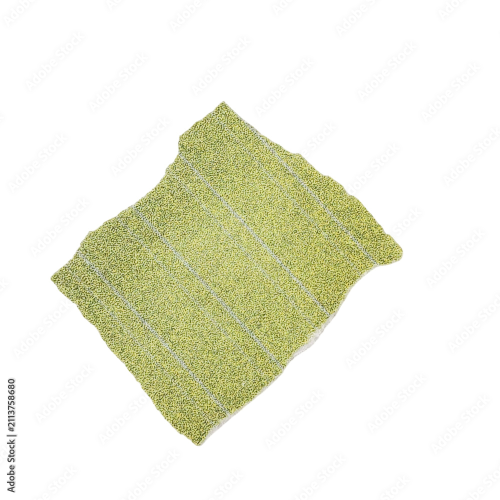 Fototapeta premium Textured green diamond-shaped fabric or artificial grass patch
