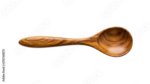 Handcrafted teak wood serving spoon for gourmet cooking. Natural wooden kitchen utensil for chefs and home cooks.
