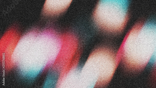 Abstract colorful bokeh light with a large coarse grain texture background illustration