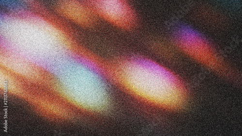Fotografía Abstract colorful bokeh light with a large coarse grain texture background illus
