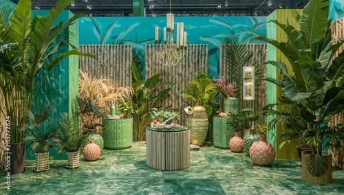 Home Design With Plants and Natural Materials in a Modern Space