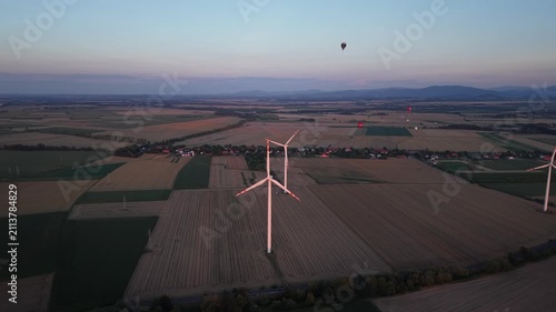 balloon festival drone shot
