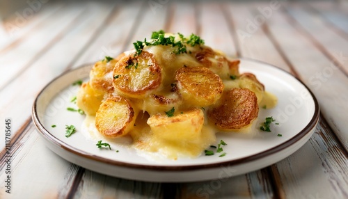 golden and crispy pommes dauphine presented on a pristine white plate inviting you to indulge in a delightful culinary experience that satisfies all your cravings