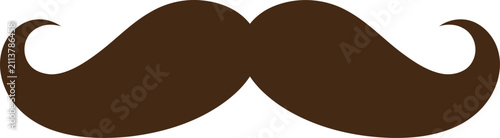 Cuadro en lienzo Brown mustache icon