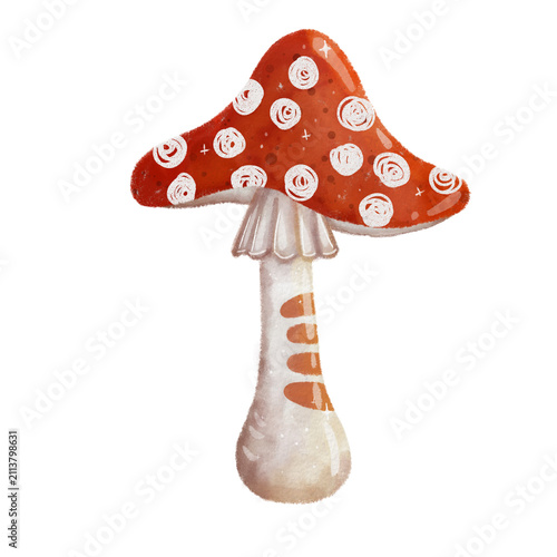 Fantasy Forest Mushroom Hand Painted Artwork