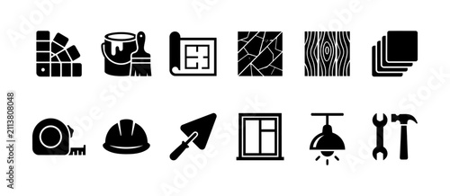 Collection of construction and renovation for home improvement projects