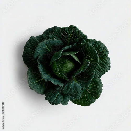 A vibrant green cabbage with textured leaves, presented against a neutral background, Ideal for food blogs, culinary websites, or health articles focusing on nutritious eating,