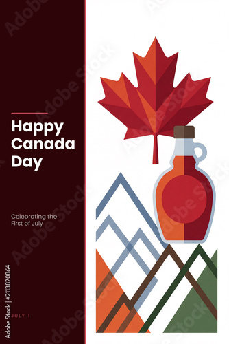 Fotografía Canada Day greeting poster