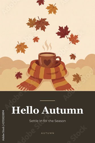 Autumn greeting poster
