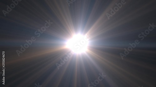 Bright sunbeam streaks across dark space. Vibrant rays pulse with golden warmth. Light radiates