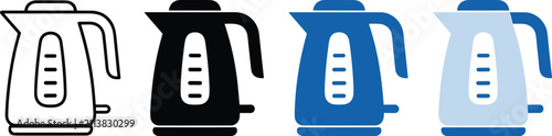 Electric Kettle Icons Set