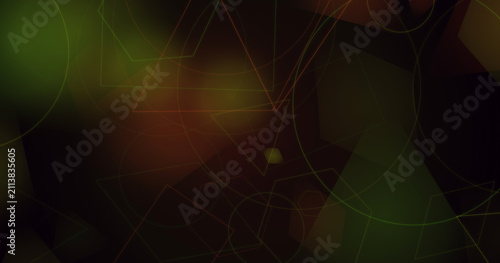 Geometric Abstract Background with Faint Lines and Shapes - Dark Moody Digital Art