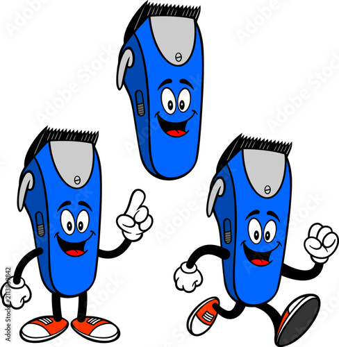 Hair Clipper Mascot Set 01