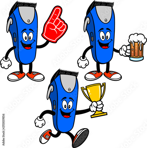 Hair Clipper Mascot Set 05