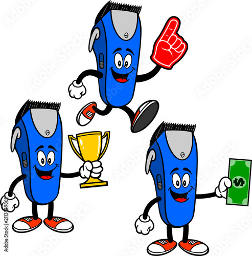 Hair Clipper Mascot Set 04