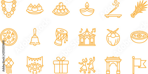 Cultural diversity icons set. Global community and social inclusion vector symbols.