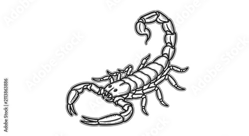 Foto Detailed Hand Drawn Scorpion Illustration