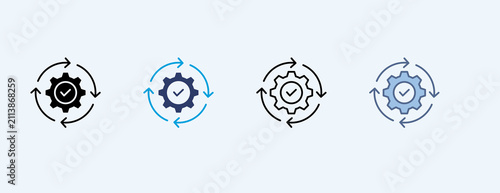 Operation Multiple Icon Illustration Vector