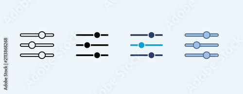 Foto Adjustments Multiple Icon Illustration Vector
