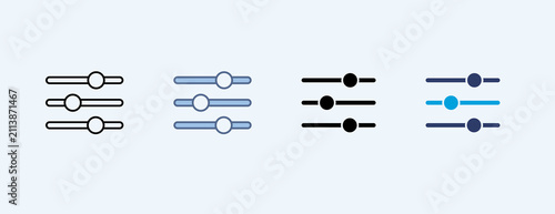 Konstfotografi Filter Multiple Icon Illustration Vector