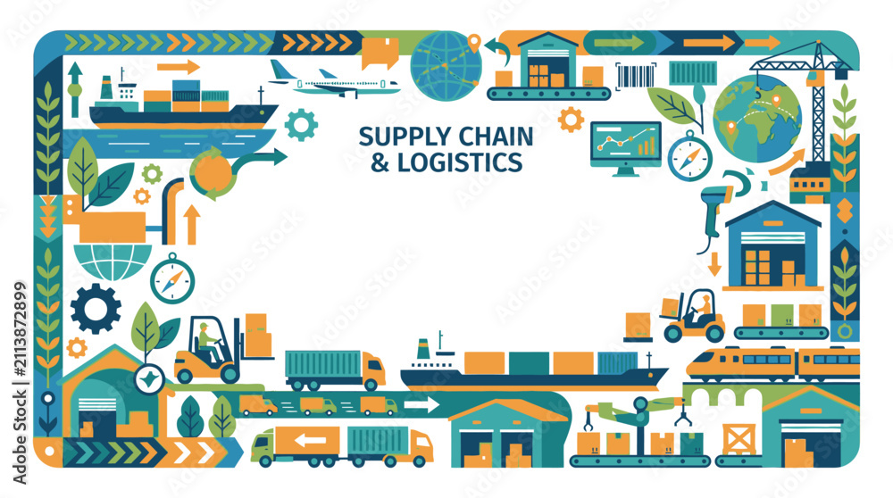 Obraz premium Global logistics and transport concept