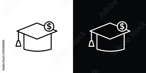 Bild auf Leinwand Scholarship icon outline elements series