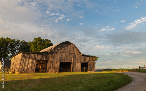 old barn in the field