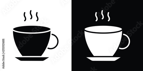 Hot coffee cup icon