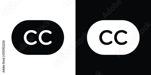 Quadro su tela Closed caption icon