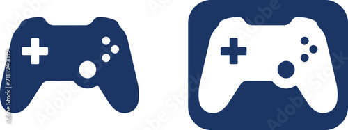 Game controller in blue and white colors