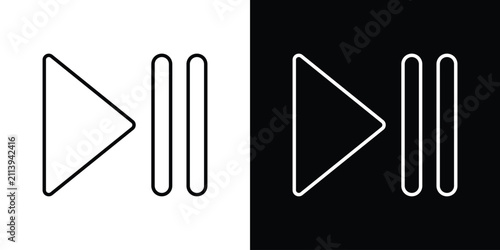Obraz na płótnie Play pause icon