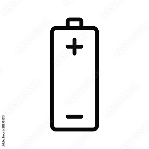Foto Battery with plus and minus polarity symbols