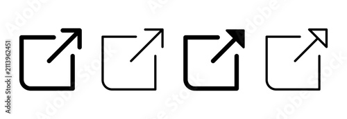 External link icon symbol for apps and websites. link sign and symbol. hyperlink symbol