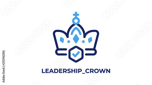 Bild auf Leinwand Leadership Crown Icon Symbol Design.