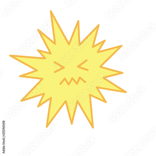 Yellow Starburst with Face
