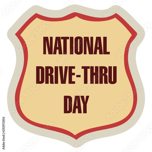 National Drive-Thru Day sticker