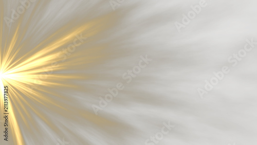 Sunlight God Rays Light Beams Overlay, Isolated on Transparent Background. Isolated glowing god rays light beams for VFX, motion graphics and cinematic compositing.