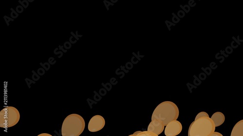 Hen eggs falling transition overlay effect for video editing, black background