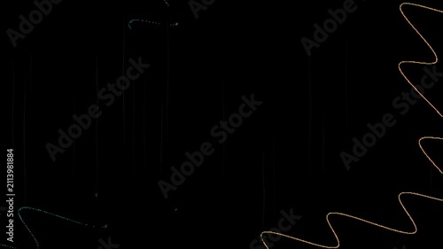 Dynamic abstract background featuring glowing orange and yellow wavy lines that create a modern, fluid ripple effect across a dark, mysterious digital canvas