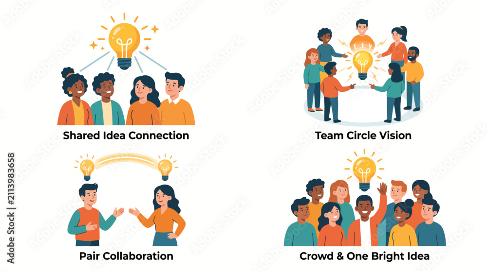 Fototapeta premium Diverse Professional Teams Collaborating on Creative Ideas and Innovation Concepts.
