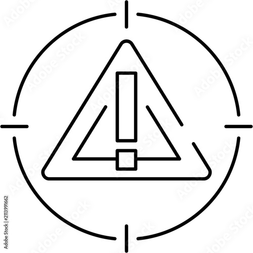 Bild auf Leinwand Line Risk Icon