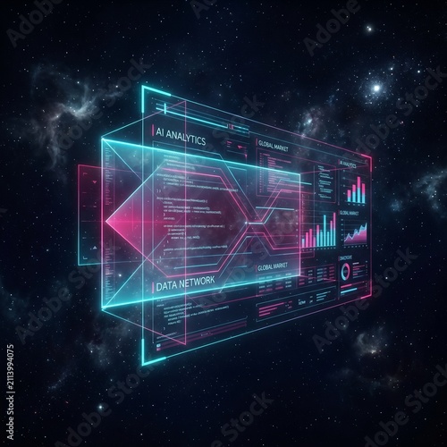 Futuristic Business AI Background